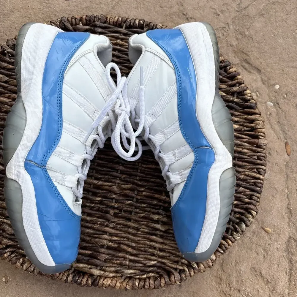Air Jordan XI (8.5) Retro Low ‘White & University Blue’ Men Size 8.5